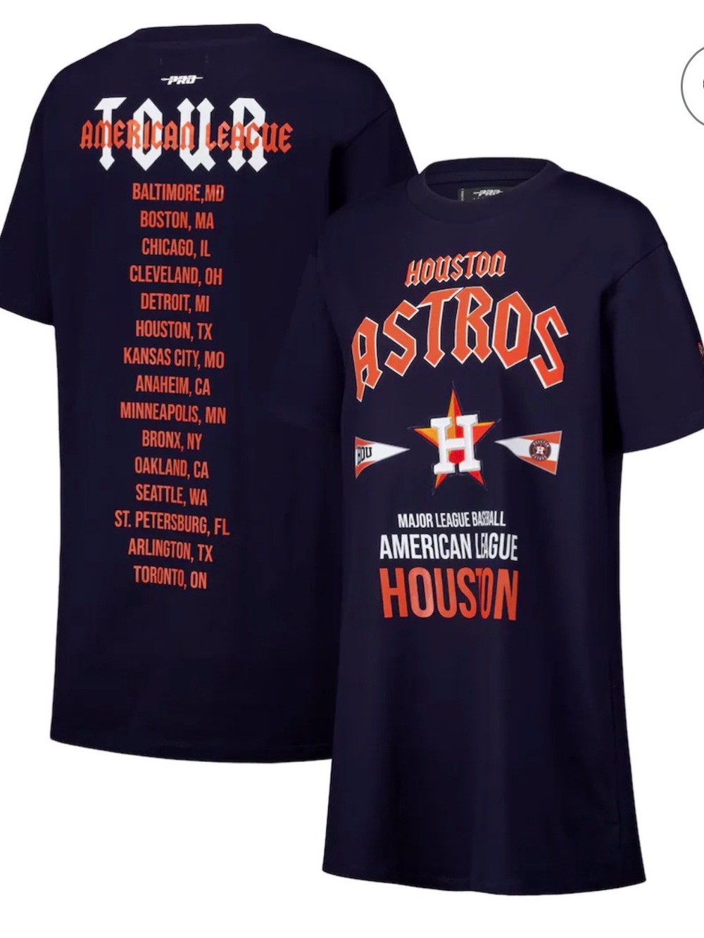Fanatics Houston Astros Navy and Orange American League Graphic Tee